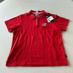 Women’s Size Large Climalite Kansas Jayhawk Golf Collared Shirt